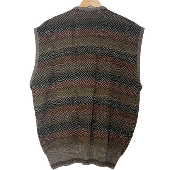 Maglificio Florence VTG Wool Button Front Sweater Vest Size L Grandpacore - Picture 2 of 6